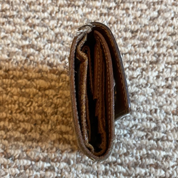 Vintage authentic brown leather and canvas bamboo Gucci wallet - Picture 8 of 11